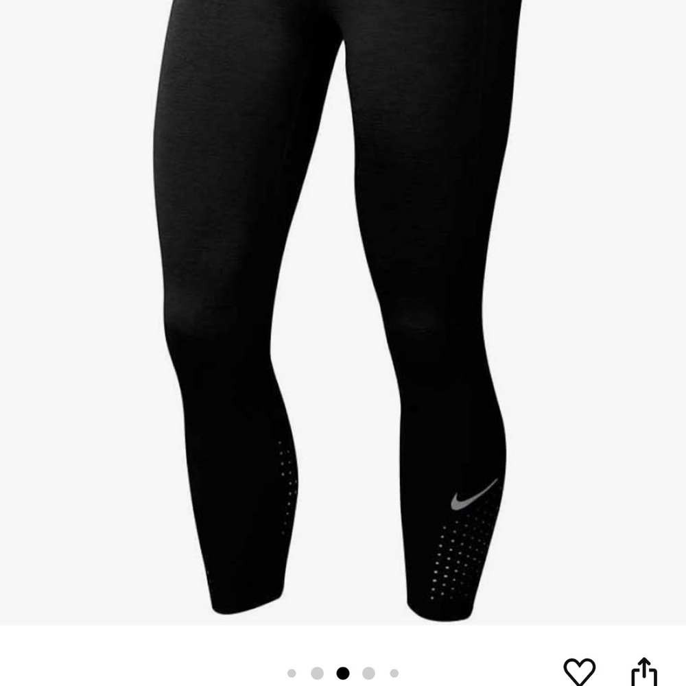 Black Nike epic luxe running dri fit cropped tights - Picture 4 of 10